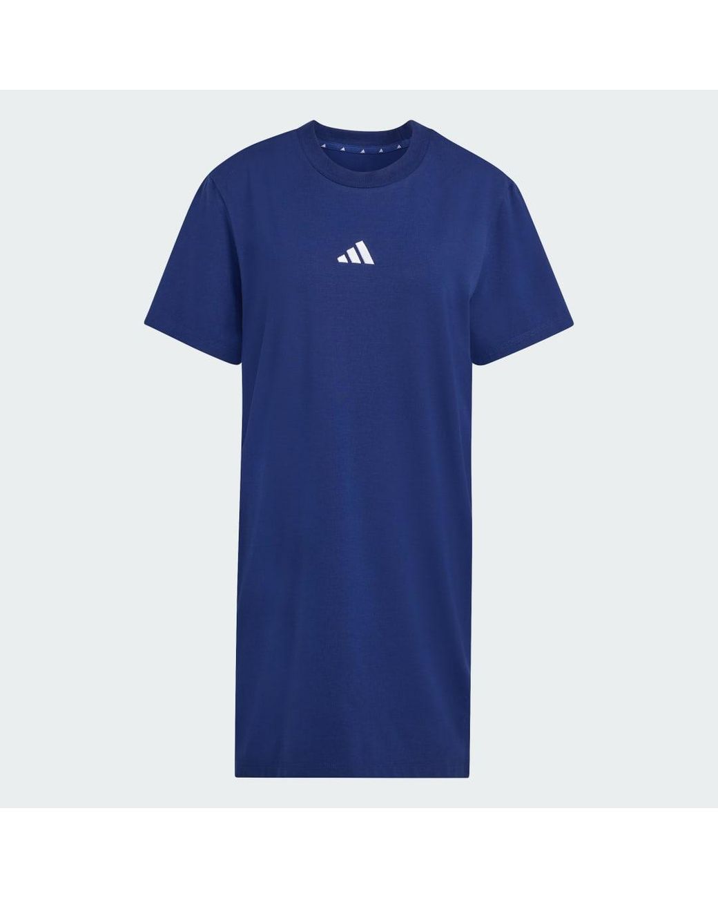 Adidas Blue Essentials 3-Stripes Tee Dress
