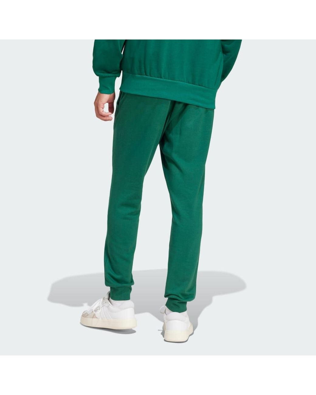 Adidas Green Essentials Feel Cozy French Terry Joggers for men