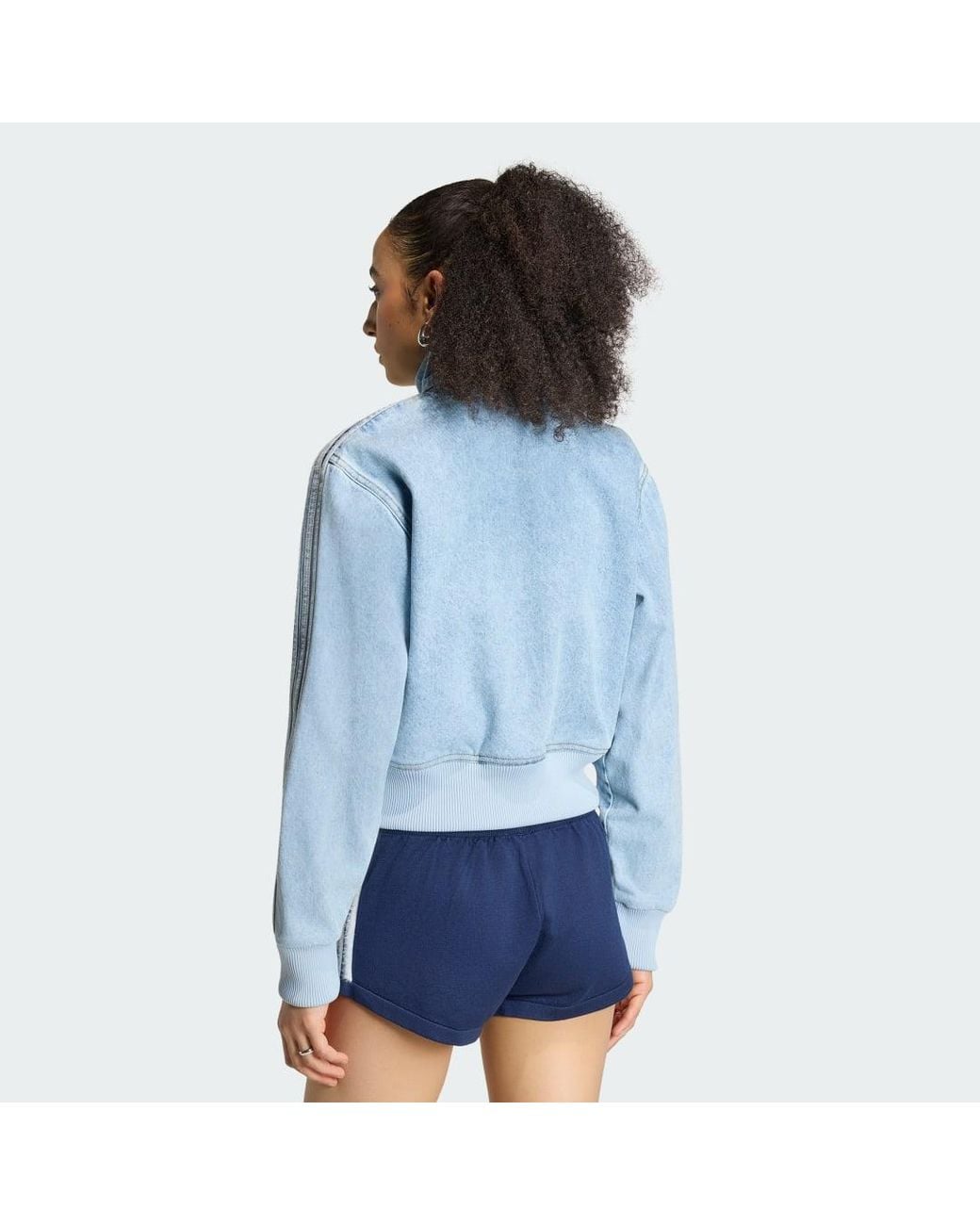 Adidas Originals Blue Jacket Adidas Firebird Denim Tracktop