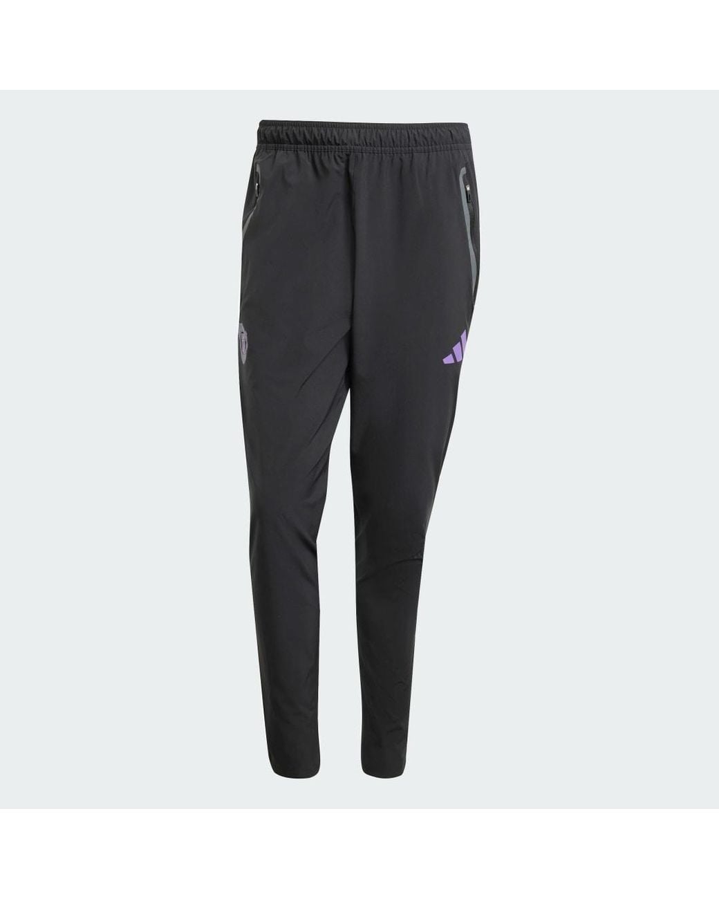 Adidas Black Manchester United Tiro 25 Competition Vis Tech Travel Pants for men