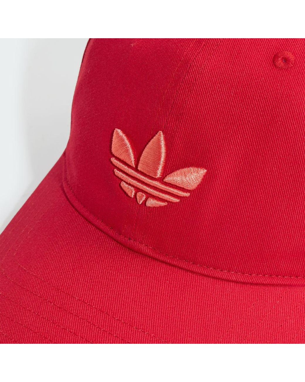 Adidas Red Adicolor Classic Trefoil Baseball Cap