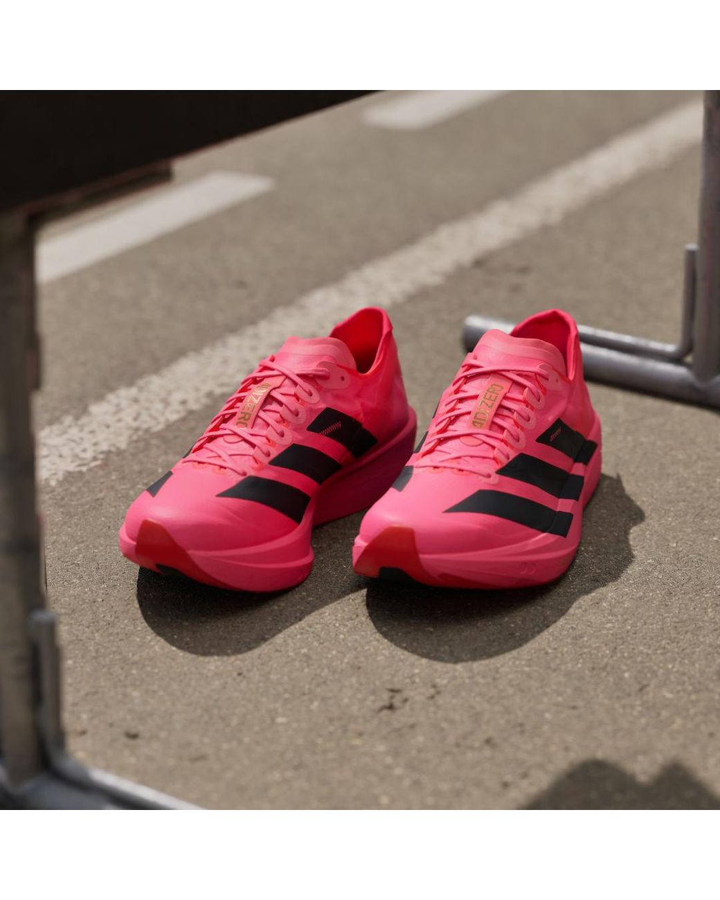 Adidas Pink Adizero Takumi Sen 11 Running Shoes for men