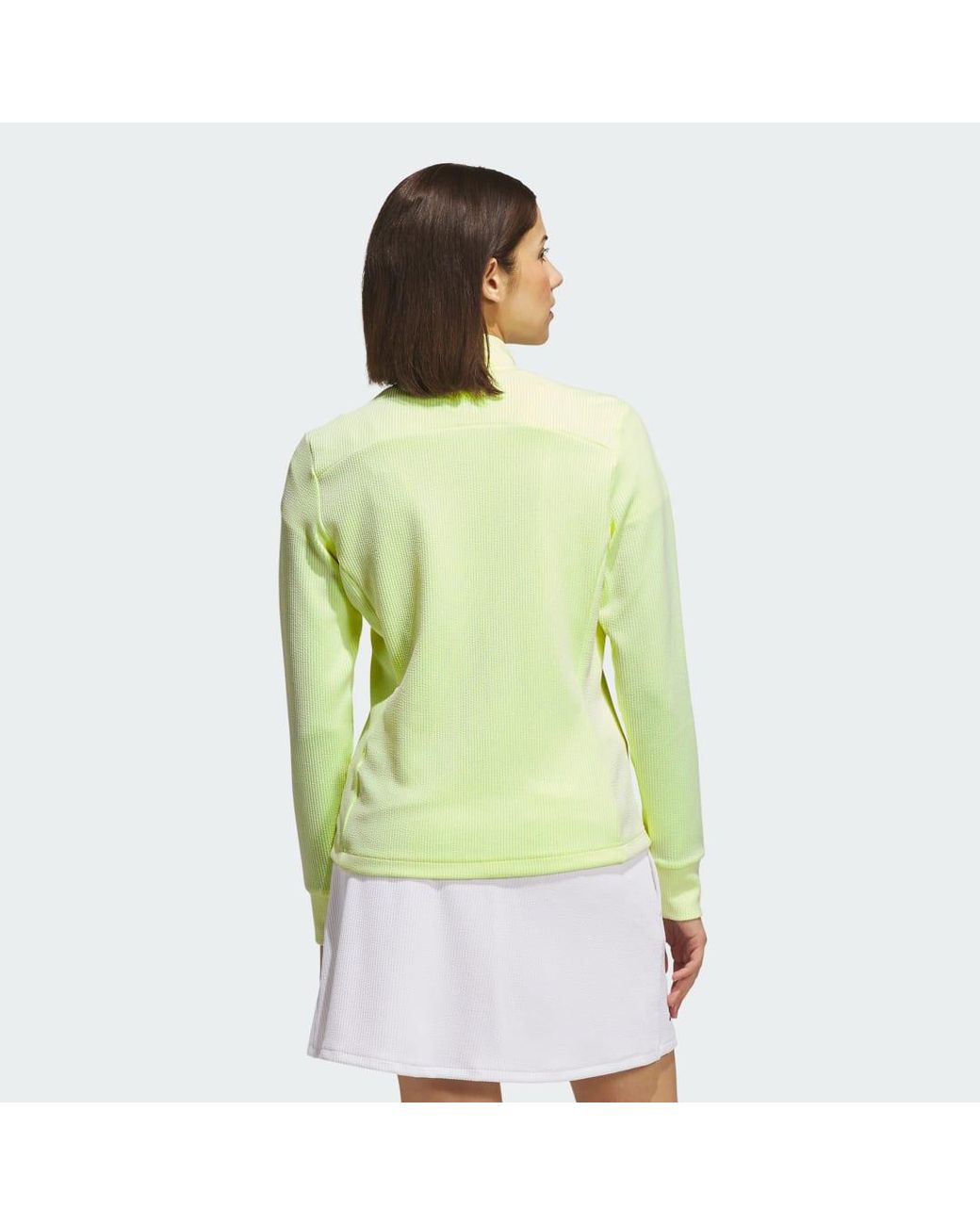 Giacca Full Zip Performance Texture di Adidas in Yellow
