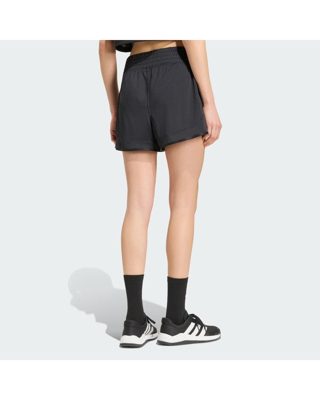 Adidas Blue Pacer Essentials Knit High Rise Shorts