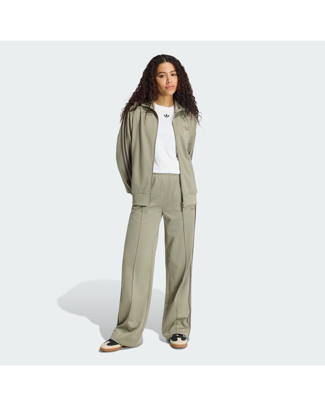 Adidas Green Firebird Loose Track Tracksuit Bottoms