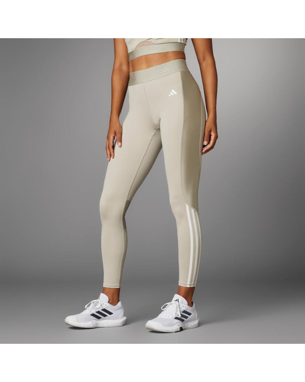 Mallas largas Hyperglam Shine de adidas de color Neutro Lyst