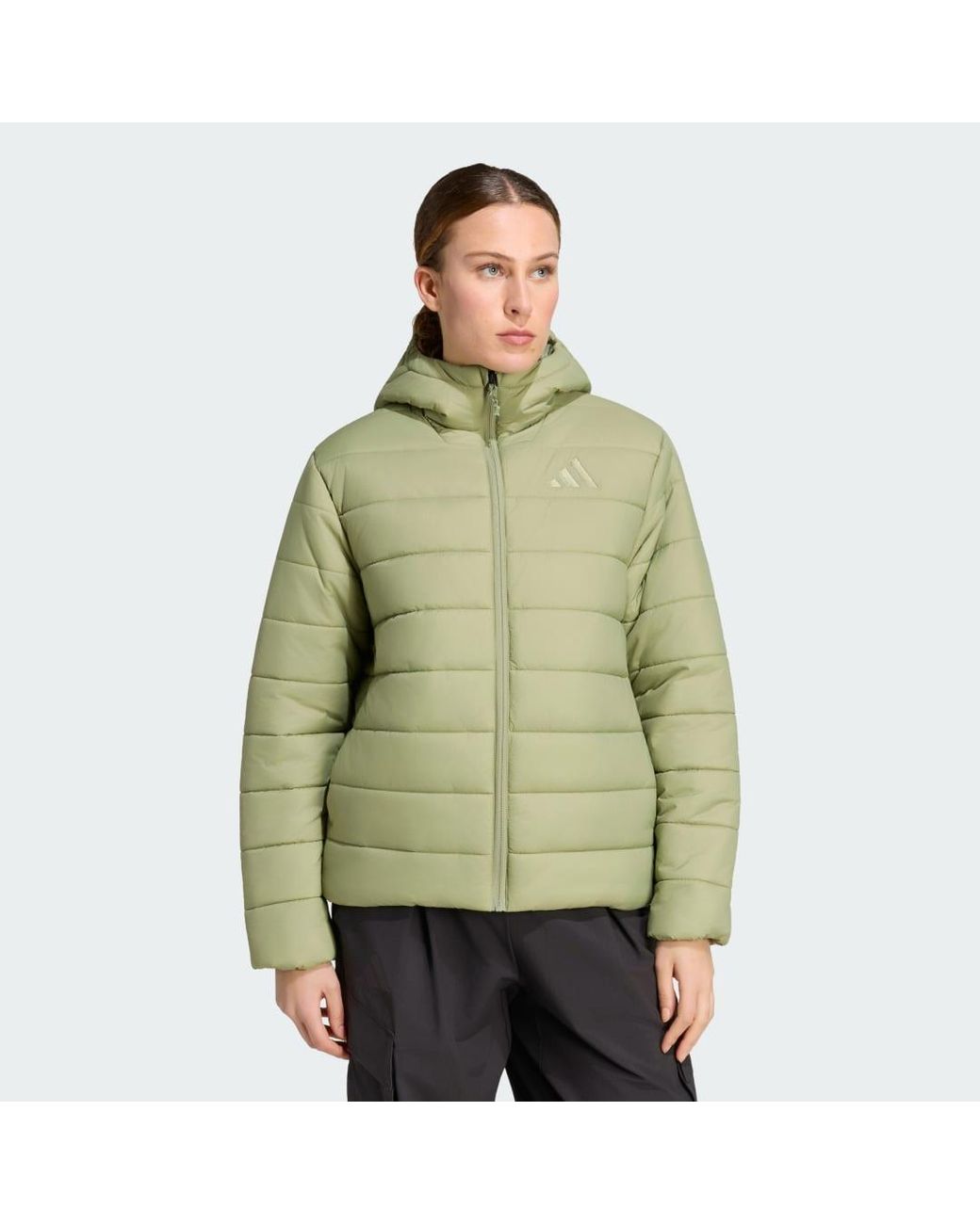 Adidas Green Terrex Multi Essentials Climawarm Insulated Hooded Jacket