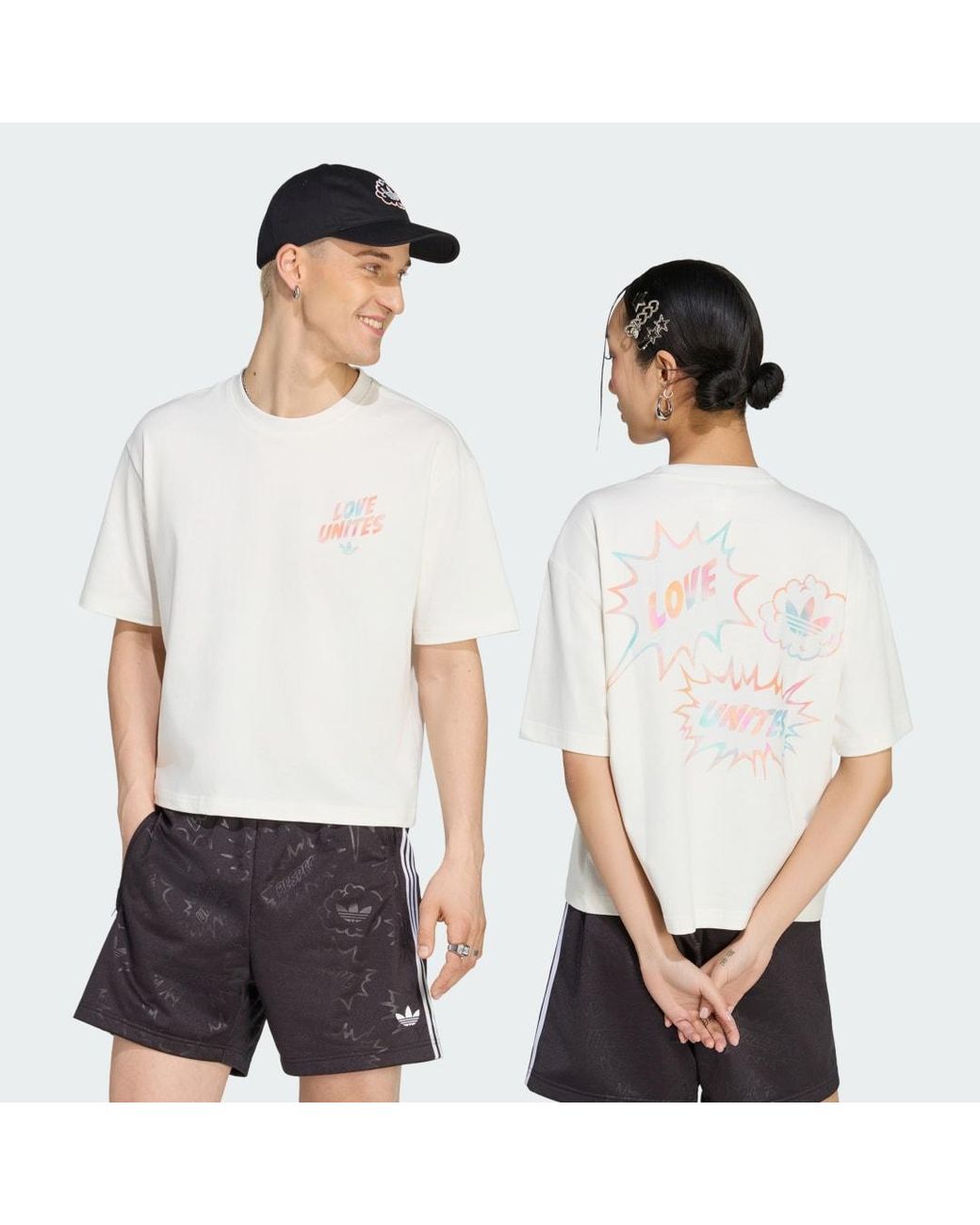Adidas White Love Unites Gfx T-Shirt