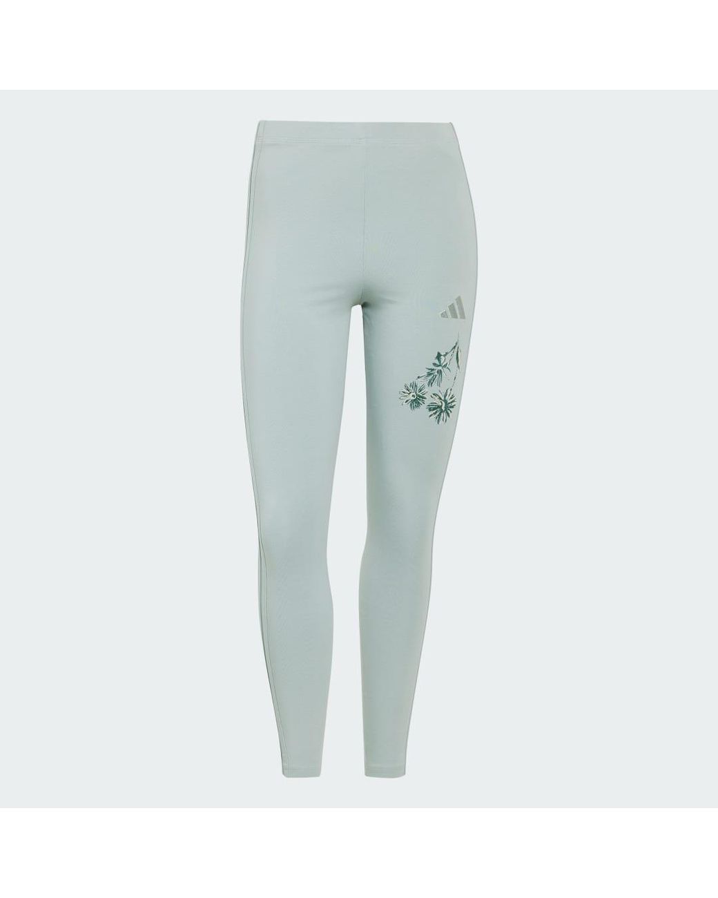 Adidas Blue Essentials 3-Stripes Cotton Leggings