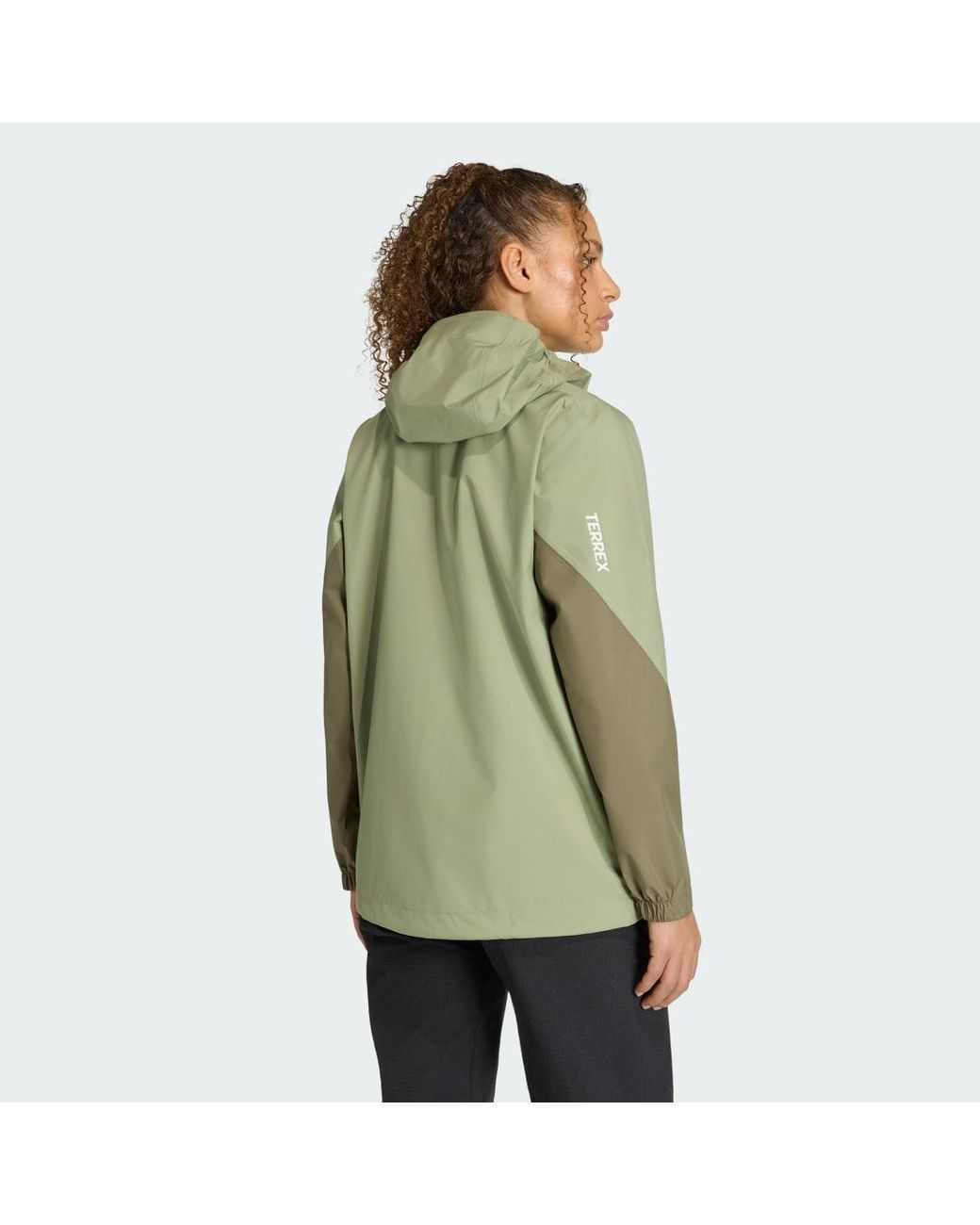 Adidas Green Terrex Multi 2.5 Layer Climaproof Rain Jacket
