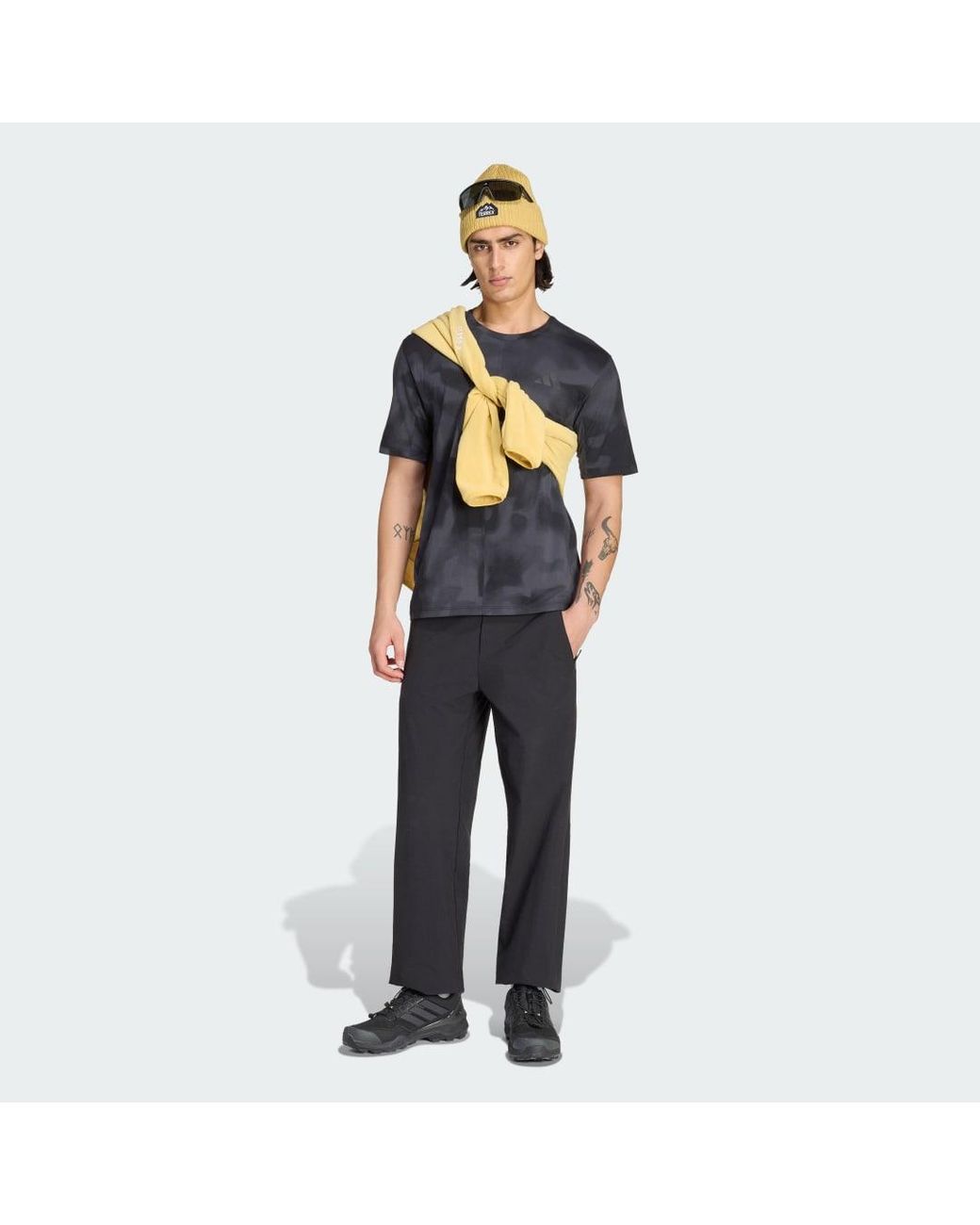 Adidas Gray Terrex Multi Climacool Printed T-Shirt for men