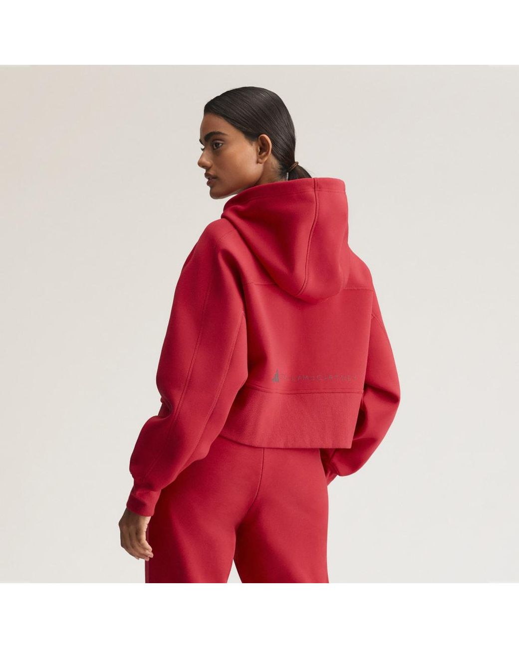 Adidas Red By Stella Mccartney Sportswear Cropped Hoodie