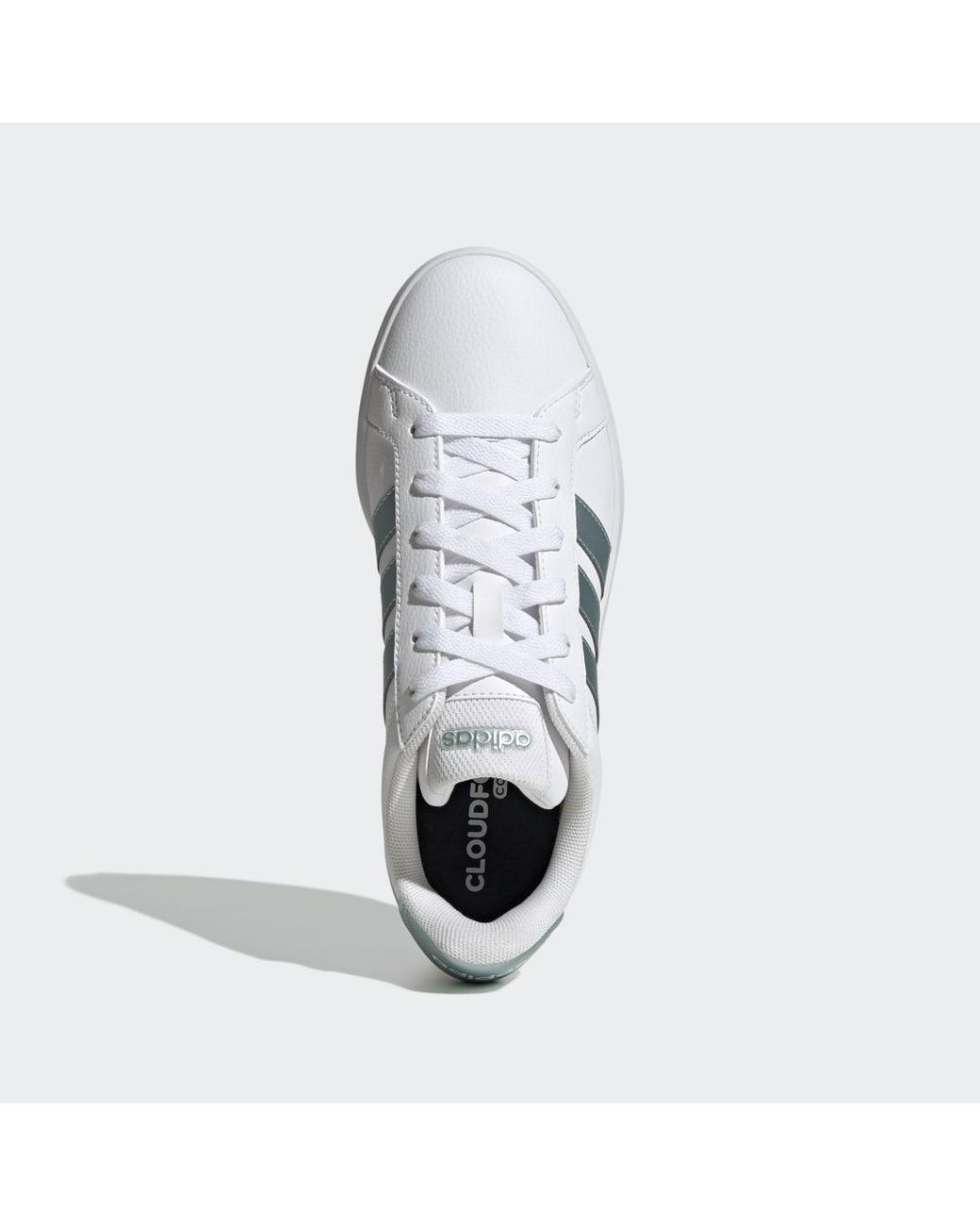 Adidas White Grand Court Base 3.0 Shoes