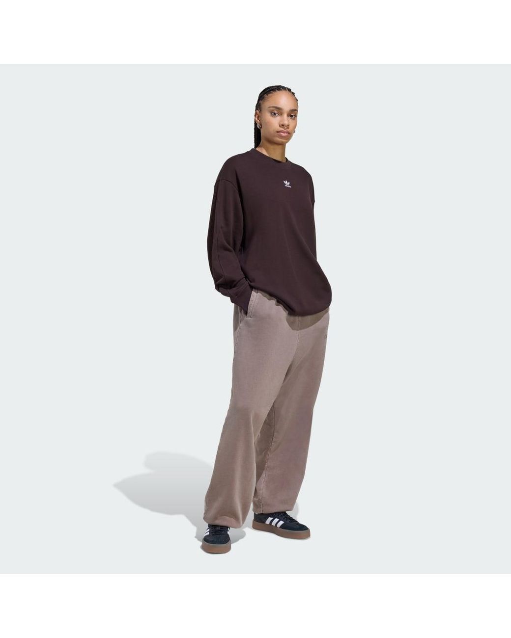 Adidas Brown Essentials Linear Byfr Jogger (Japan Jogger+ Washed