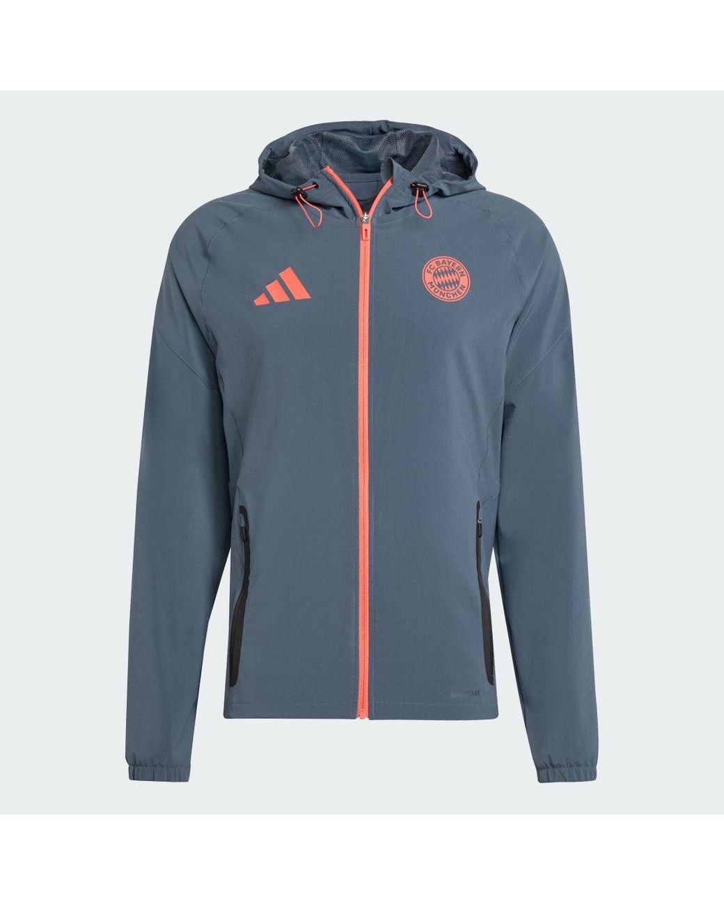 Adidas Blue Bayern Munich 2025/26 Tiro Vis Tech Travel Jacket for men