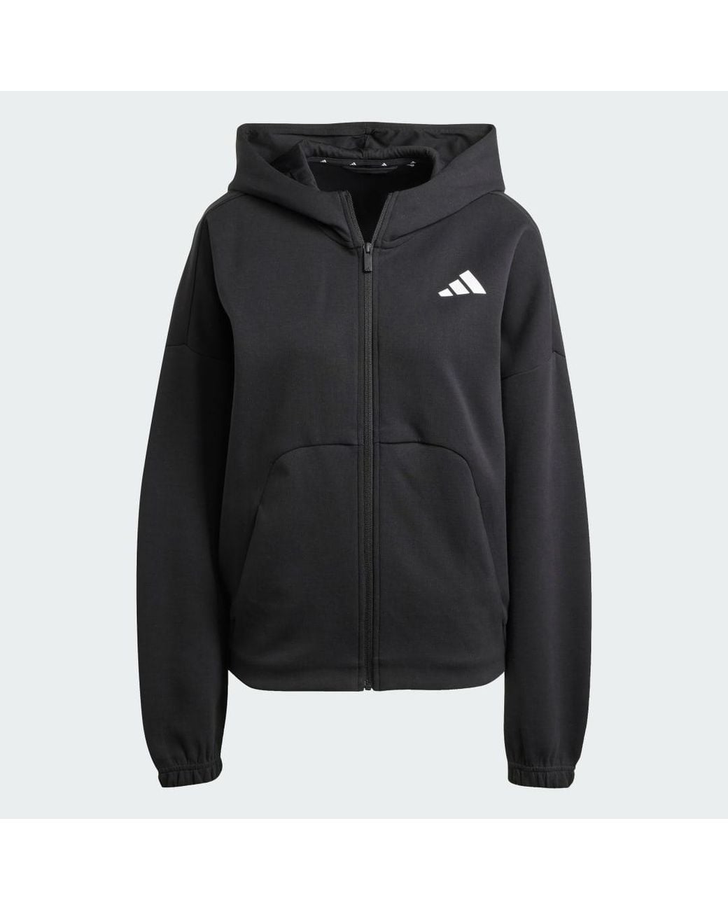 Adidas Black Future Icons Small Logo Full-Zip Hoodie