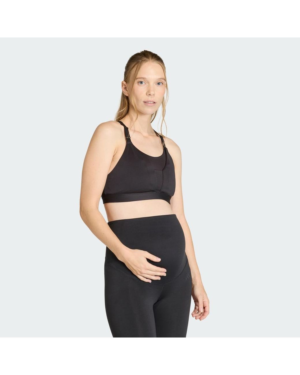 Adidas Black Optime Workout Medium Support Bra Maternity