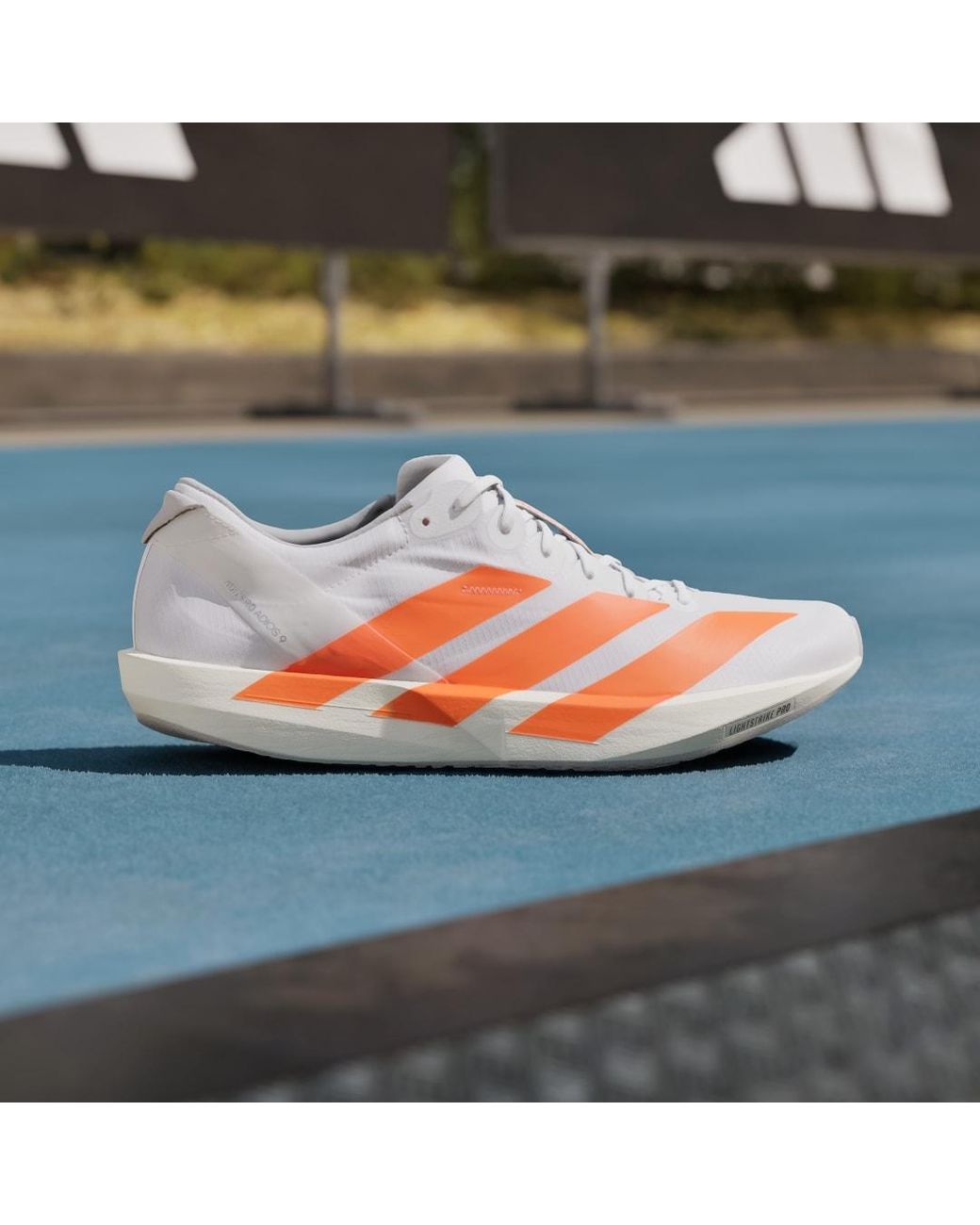 Adidas Pink Adizero Adios 9 Running Shoes for men