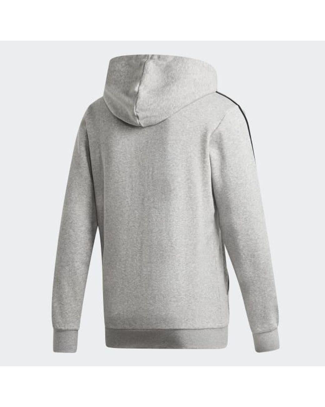 adidas 3 stripe fleece hoodie
