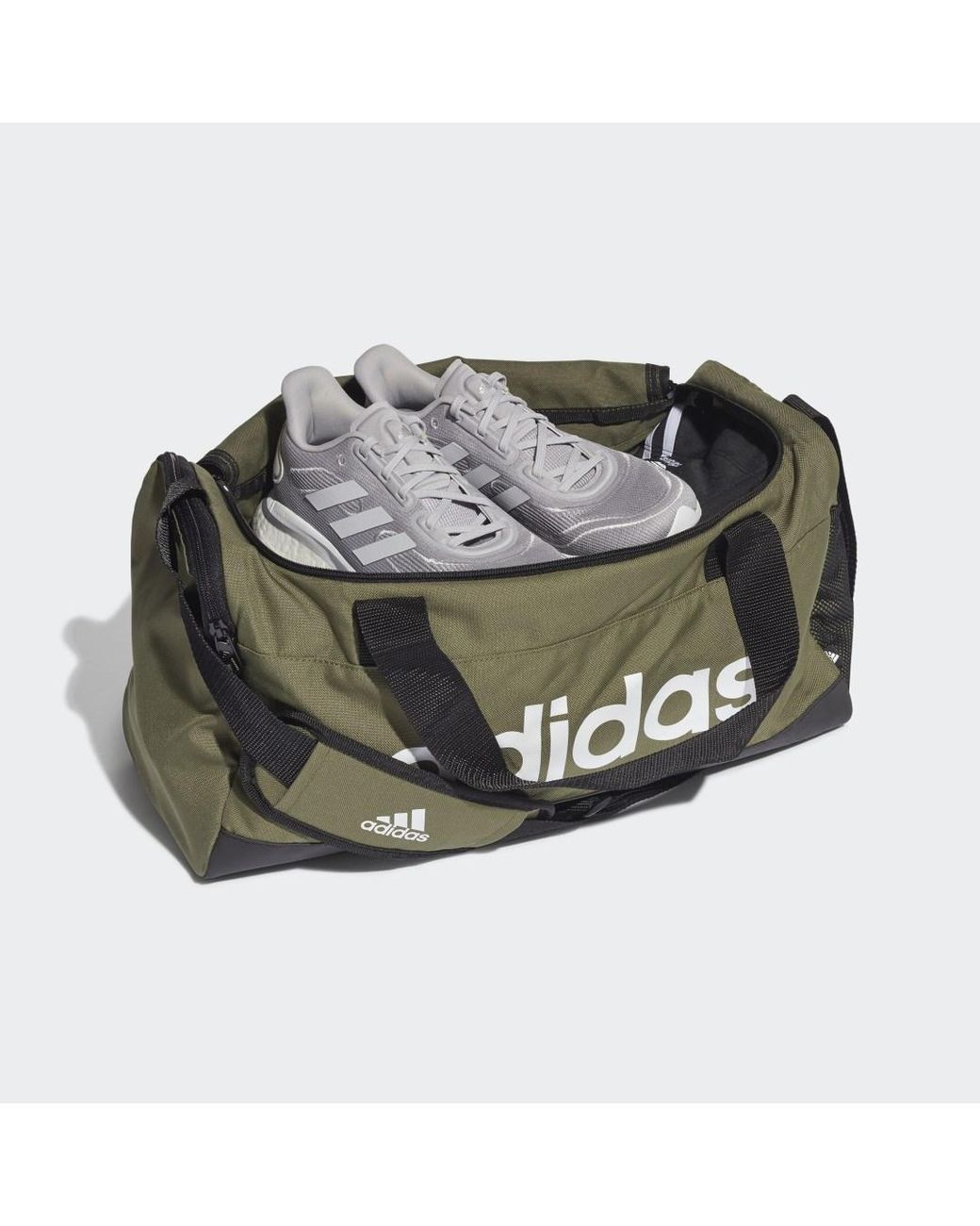 Adidas Black Essentials Logo Duffel Bag Extra Small