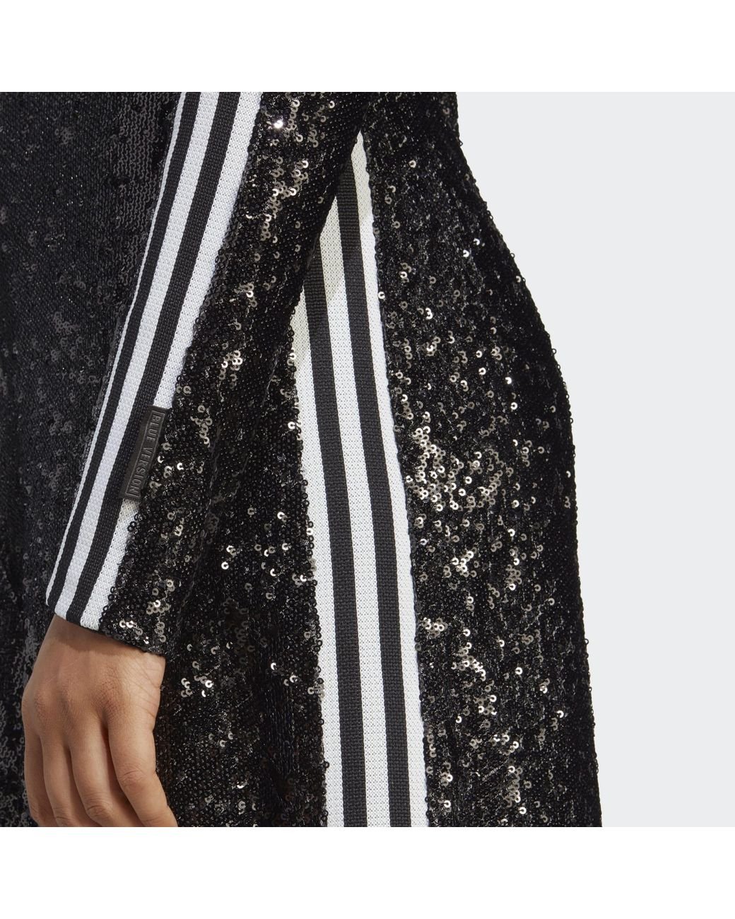 adidas Blue Version Sequin Dress in Black | Lyst UK