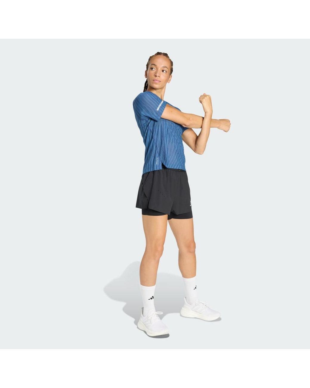 Adidas Blue Adi365 Climacool+ 4 Pocket 2In1 Shorts