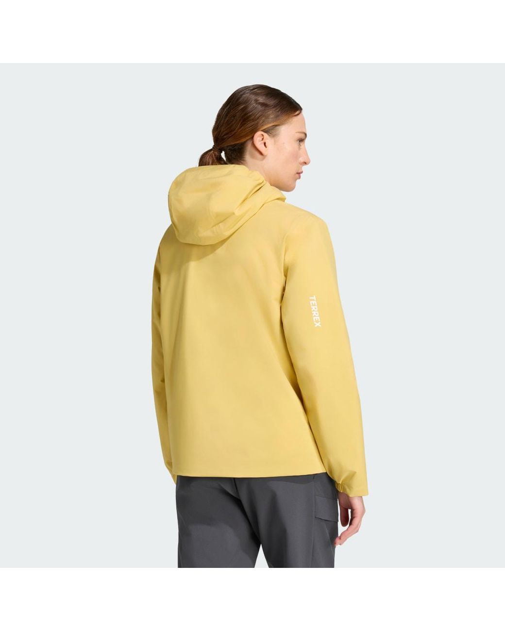 Adidas Originals Yellow Terrex Multi Essentials Climaproof Insulated Hooded Jacket