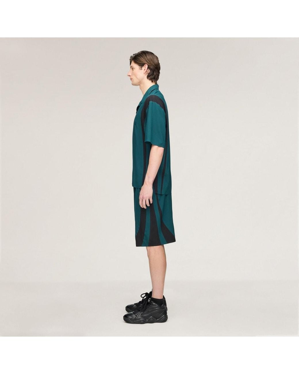 Adidas Green Y-3 Ultralight Woven Shorts for men