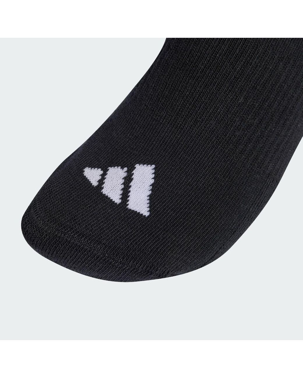 Adidas Black 3 Stripes Cushioned Sportswear Mid Cut Socks 3 Pair Pack