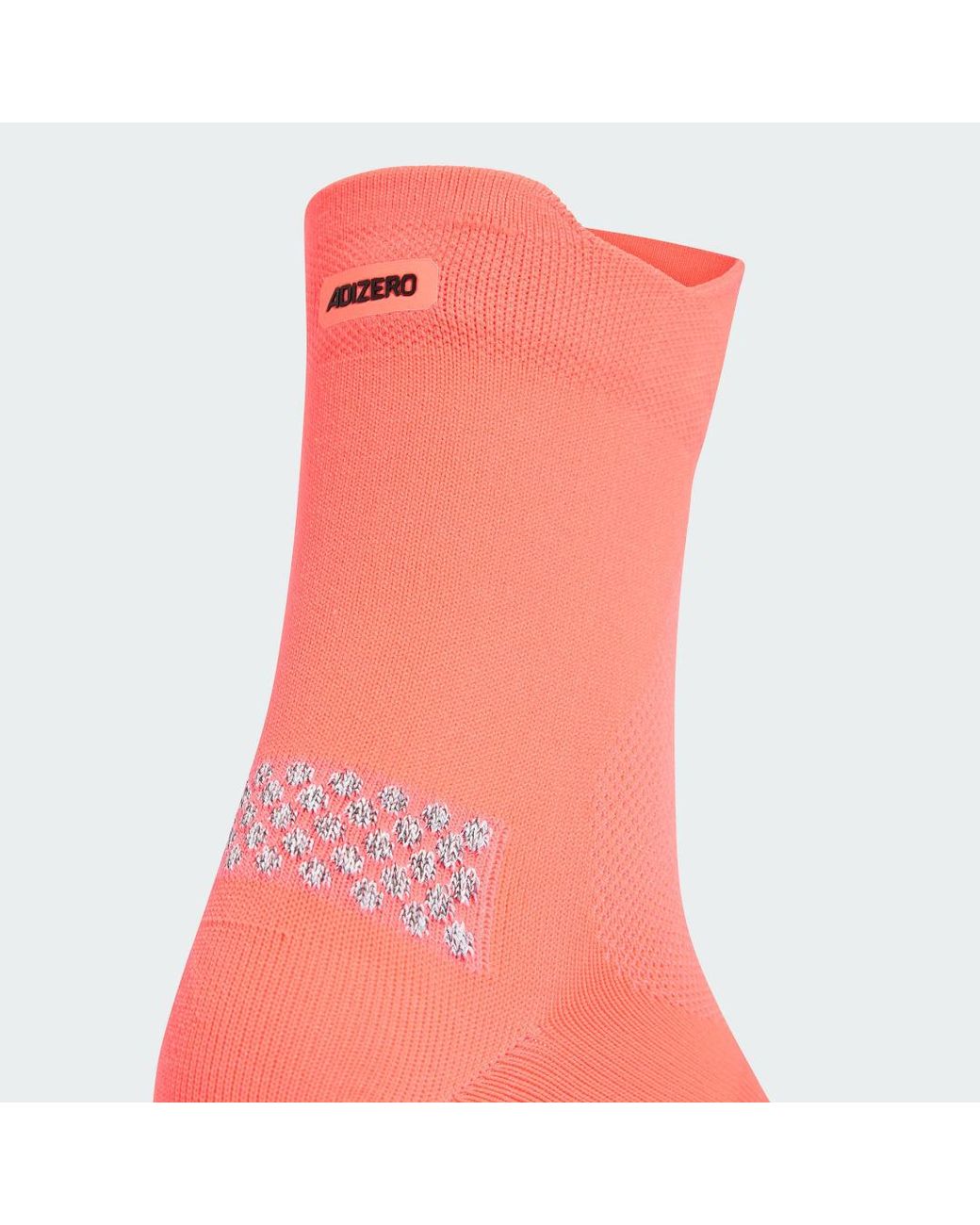Adidas Red Running Adizero Quarter Sock