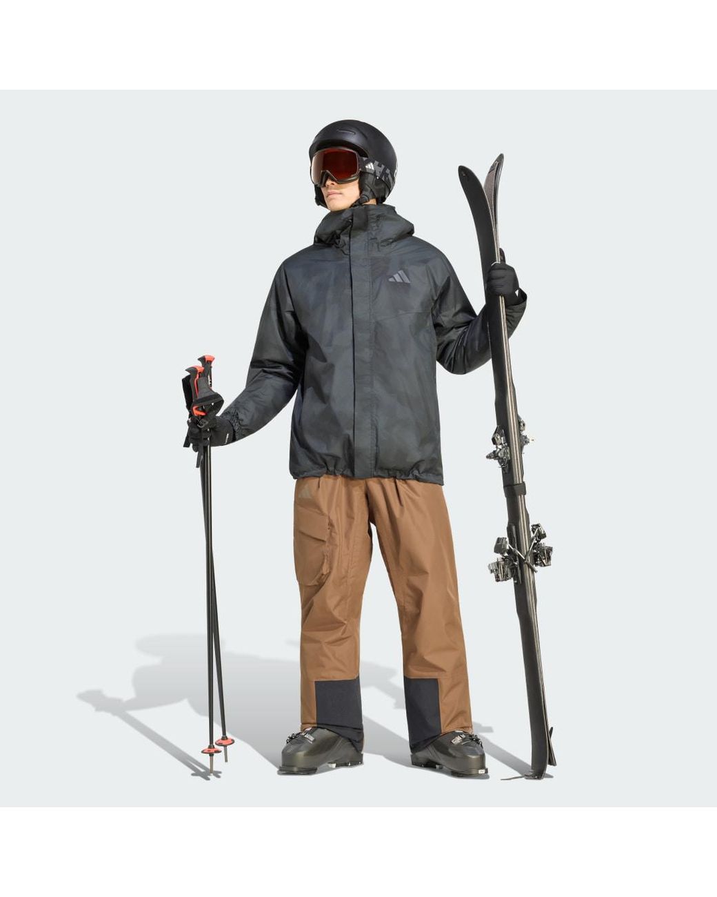 Adidas Brown Terrex Xploric 2 Layer Climaproof Insulated Tracksuit Bottoms for men