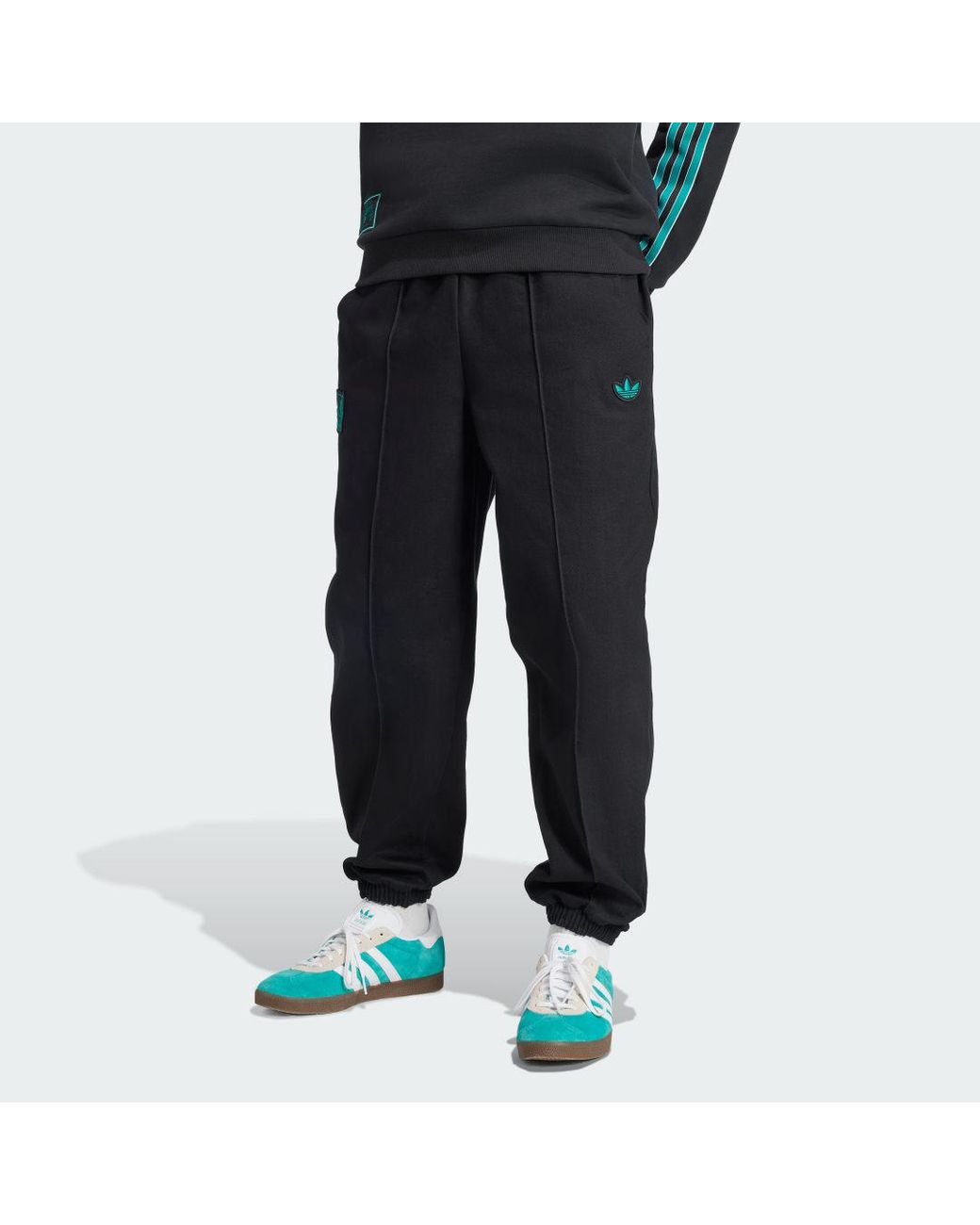 Adidas Black Liverpool Fc Terrace Icons Drill Tracksuit Bottoms for men