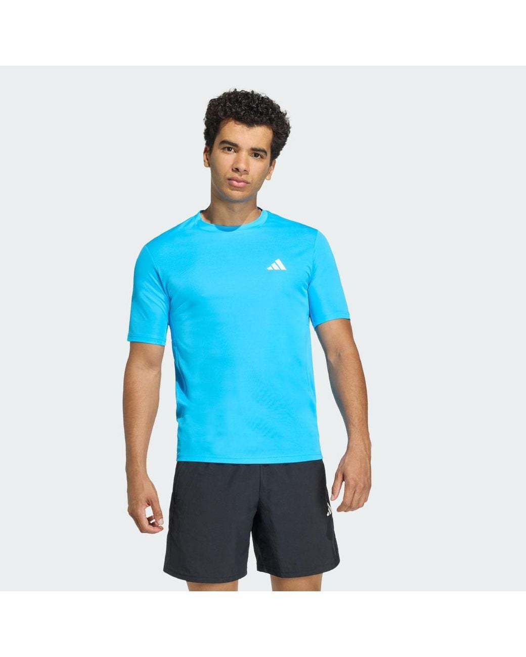 Adidas Blue Workout Essentials Base T-Shirt for men
