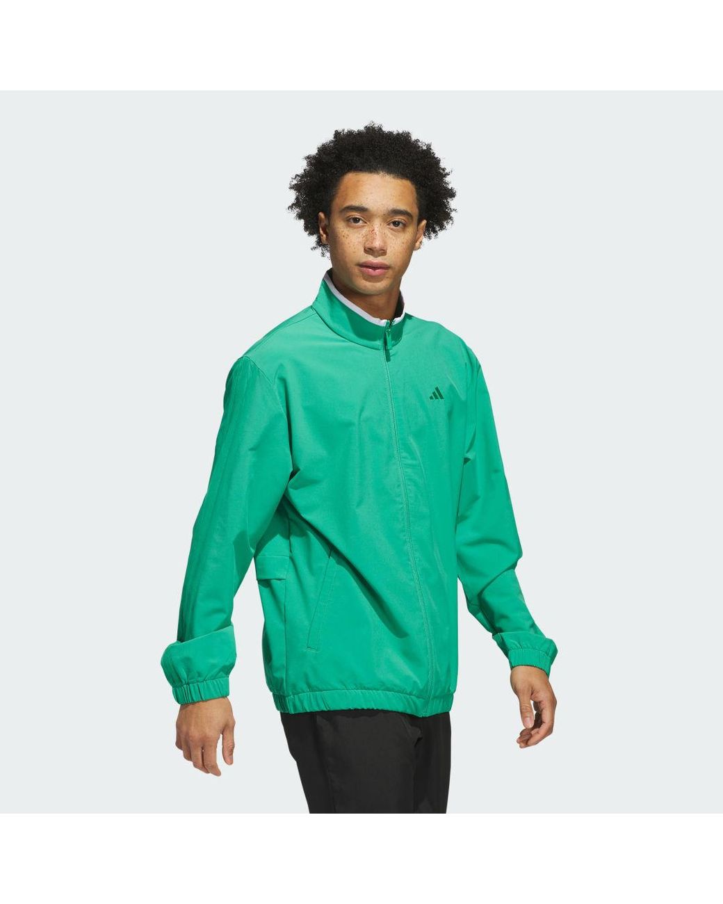Adidas Green Woven Track Top for men