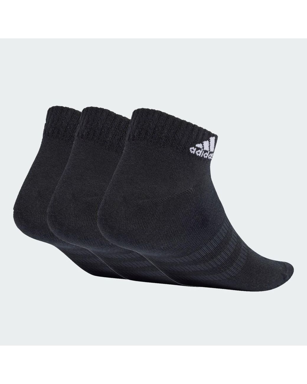 Adidas Black Cushioned Low-cut Socks 3 Pairs