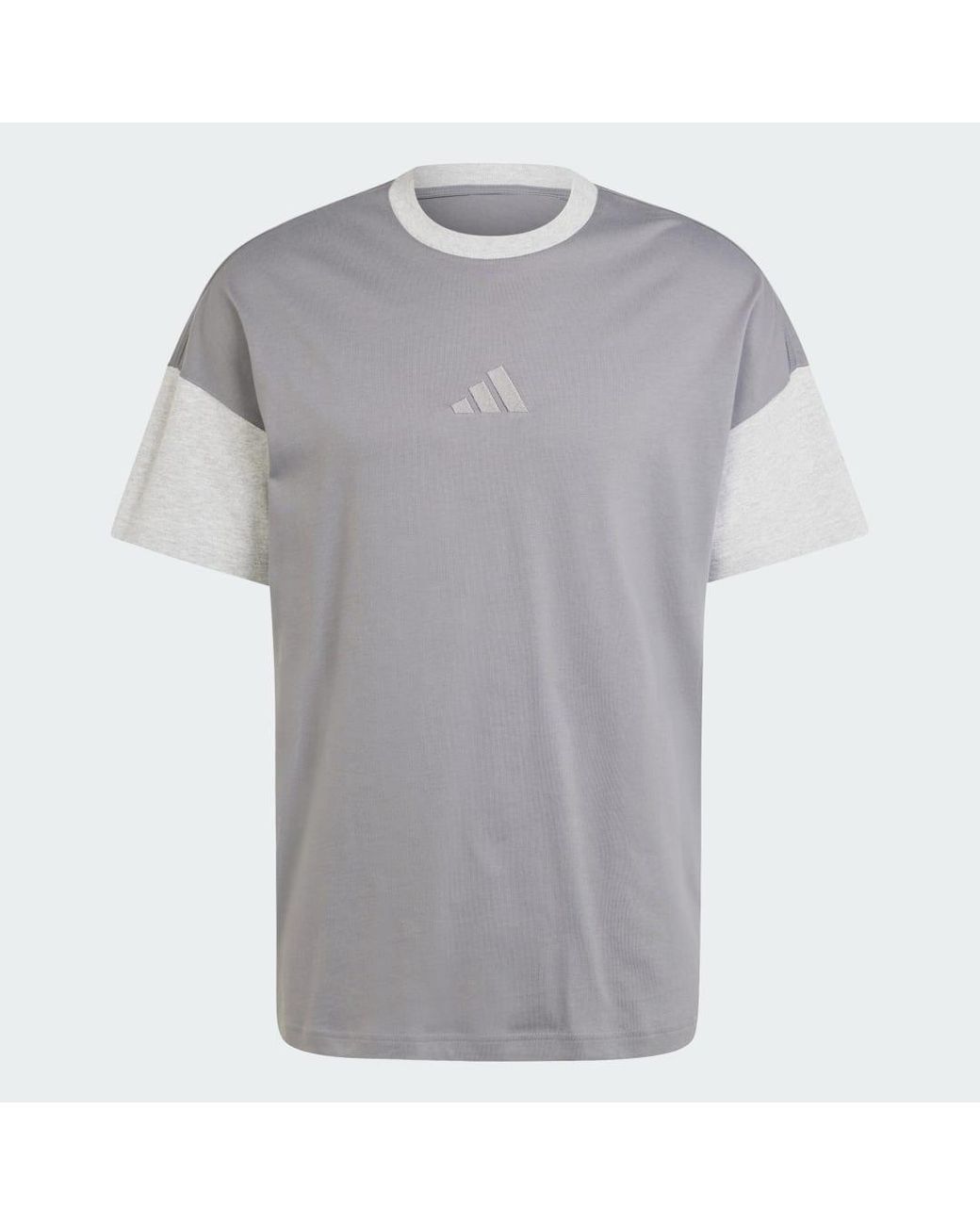 Adidas Gray All Szn Colorblock Tee for men