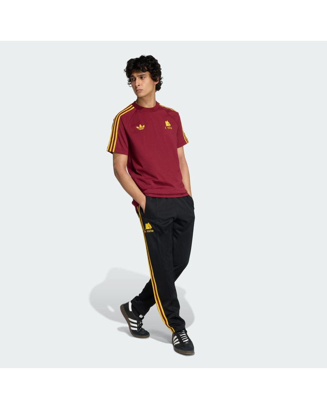 adidas As Roma Originals T-Shirt in Red for Men | Lyst UK