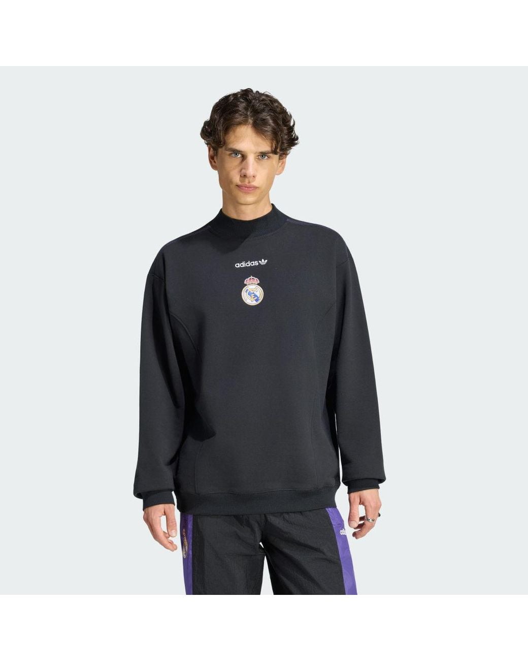 Adidas Black Real Madrid Eqt Sweatshirt for men