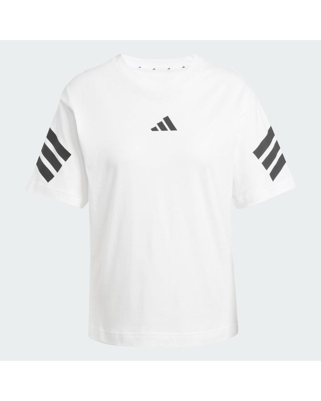 Adidas White Future Icons 3-Stripes T-Shirt