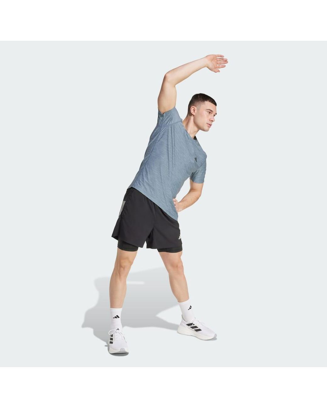 Adidas Blue Own The Run Tee for men