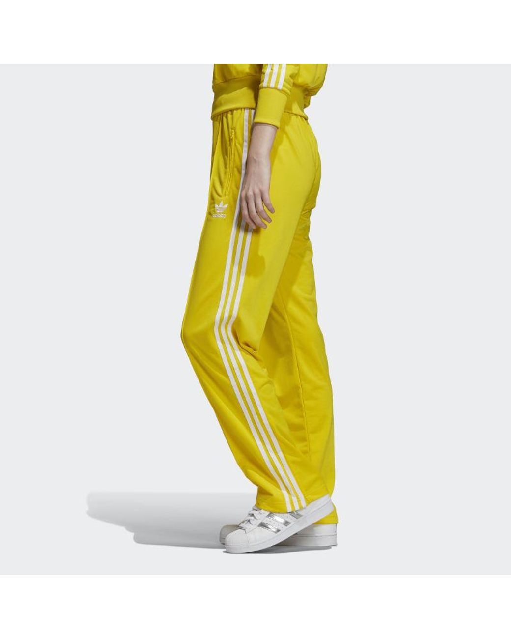 adidas Firebird Track Pants in Yellow | Lyst UK