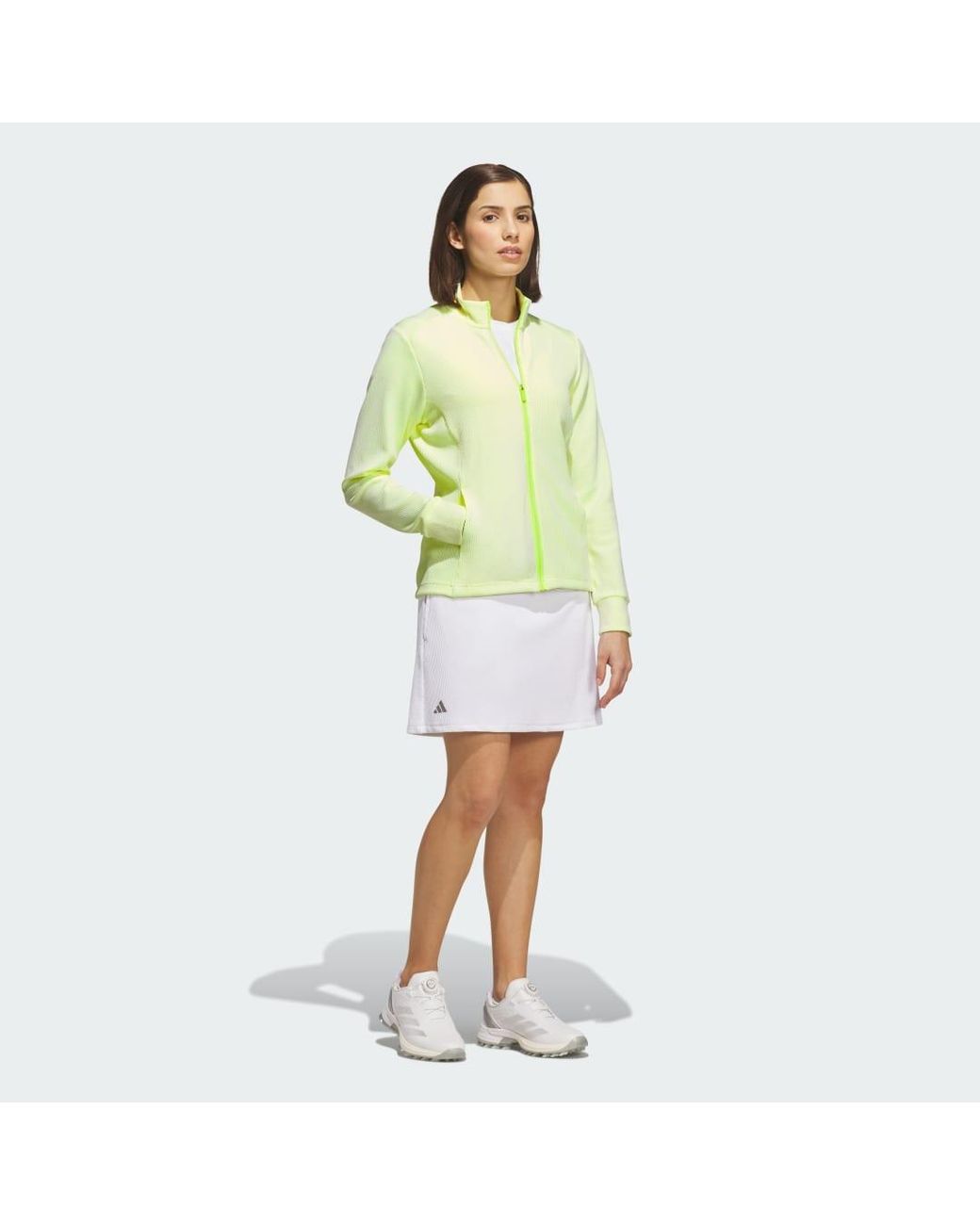 Giacca Full Zip Performance Texture di Adidas in Yellow