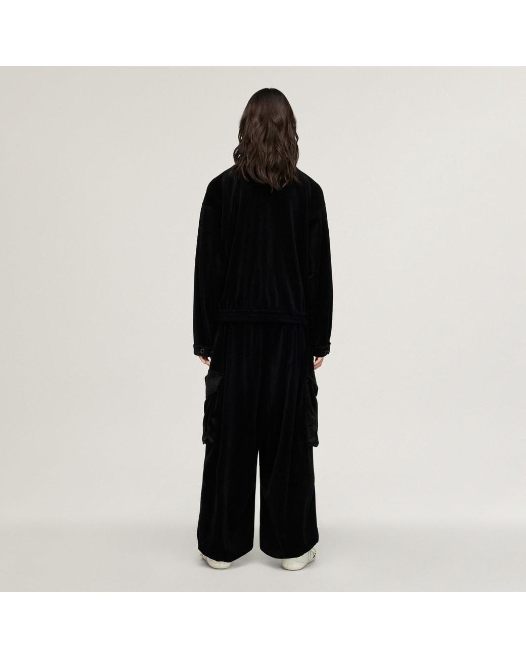 Adidas Black Y-3 Velvet Corduroy Utility Blouson Jacket