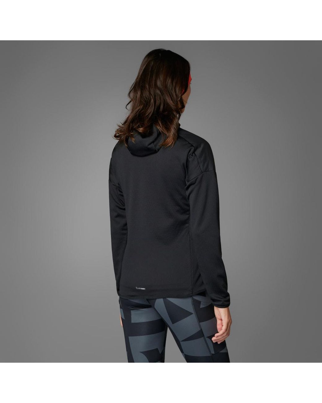 Adidas Black Terrex Xperior Climawarm+ Wind Light Fleece Hooded Jacket