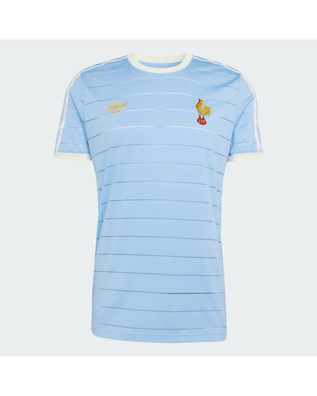 Adidas Blue France Rugby 120 Years Crunch T-Shirt-Shirt for men