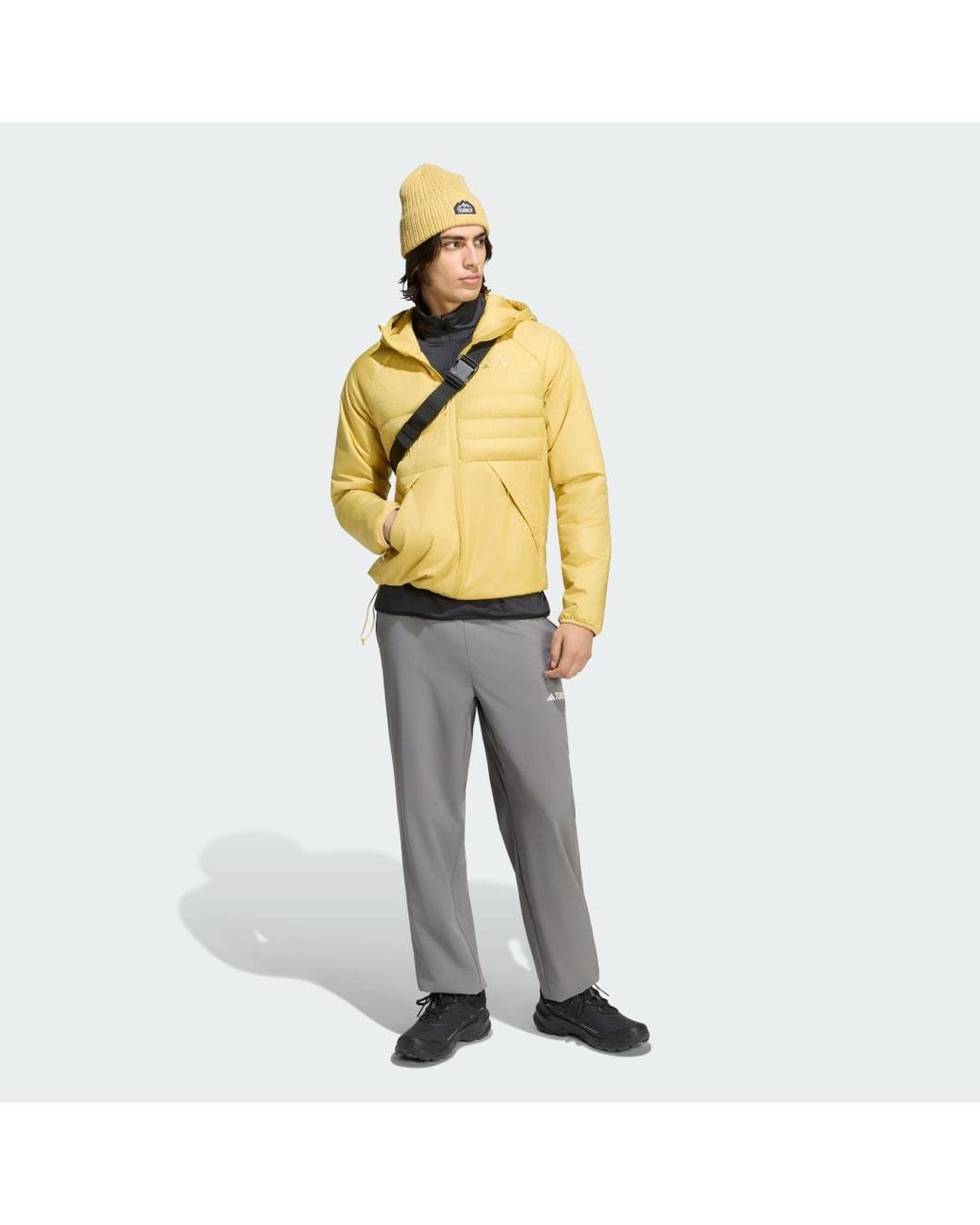 Adidas Yellow Terrex Multi Climawarm Insulated Hooded Jacket for men