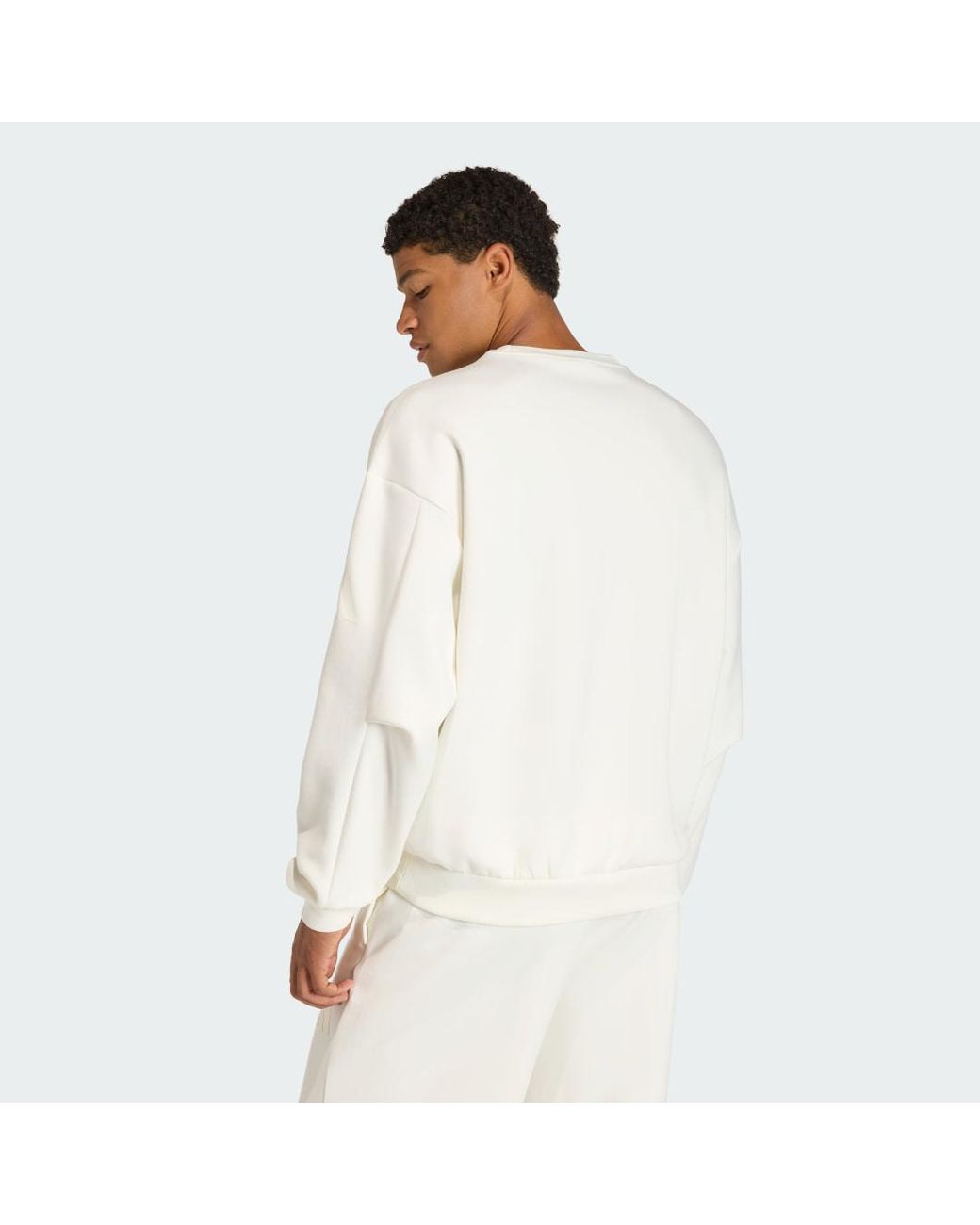 Adidas White Soft Lux Sweatshirt for men
