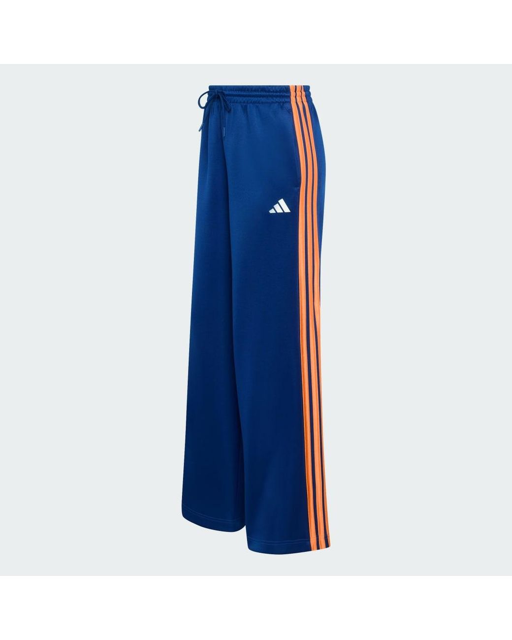 Adidas Blue Stadium 3-Stripes Track Tracksuit Bottoms