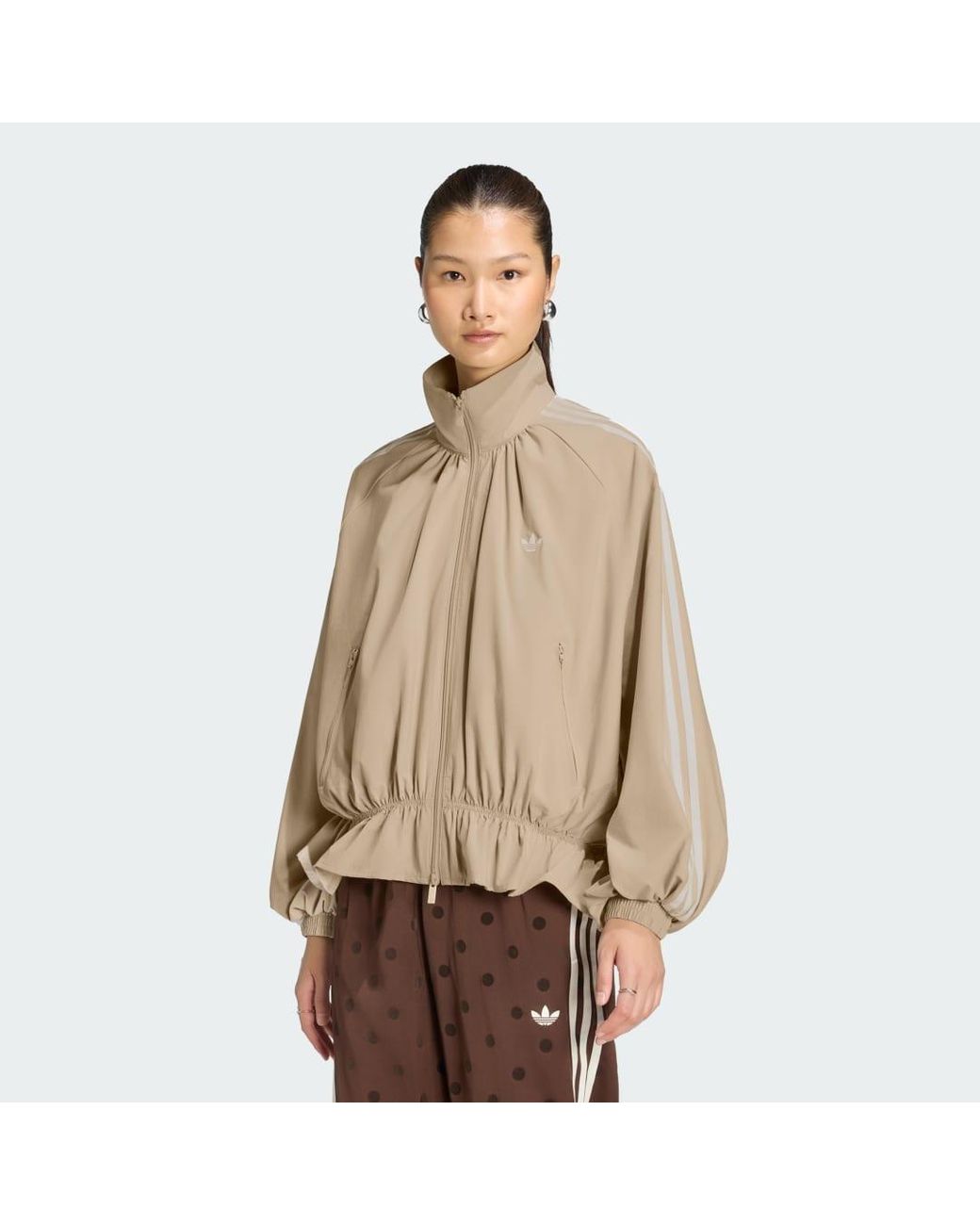 Adidas Brown Blousy Oversized Track Top