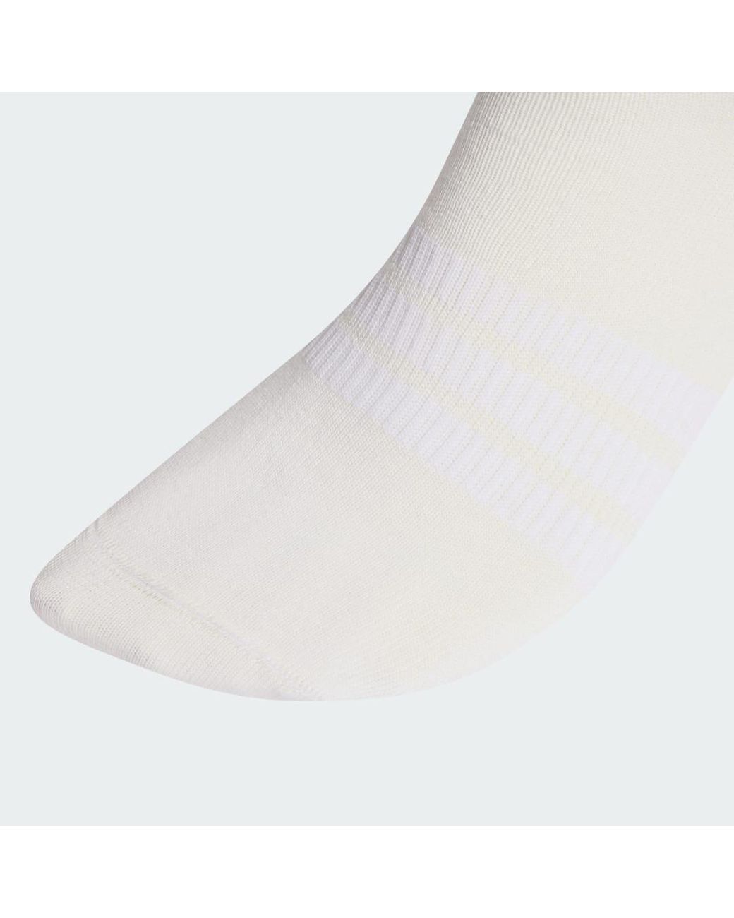 Adidas White Thin&Amp;Light Sportswear Ankle Socks 3 Pair Pack